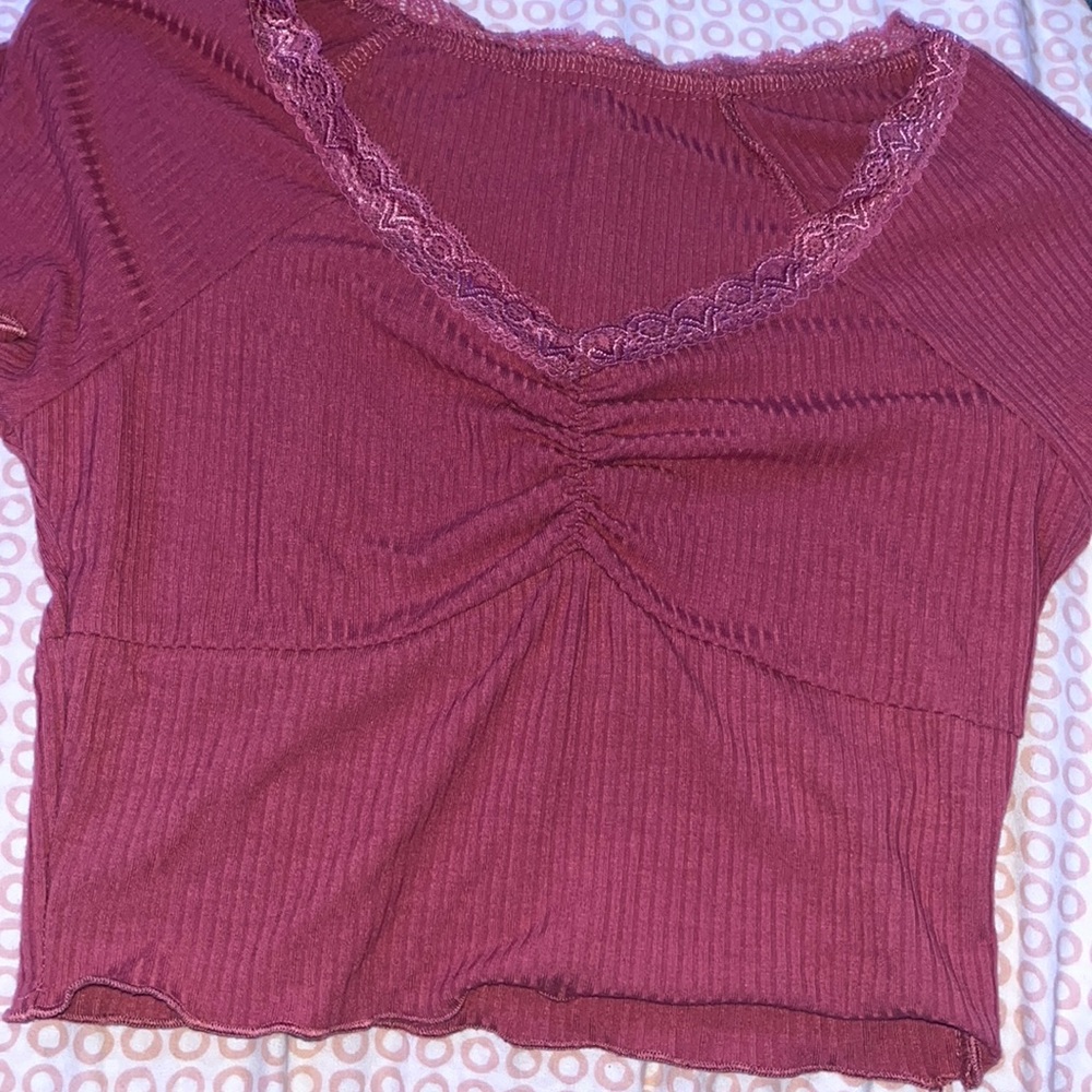 XS pink crop top